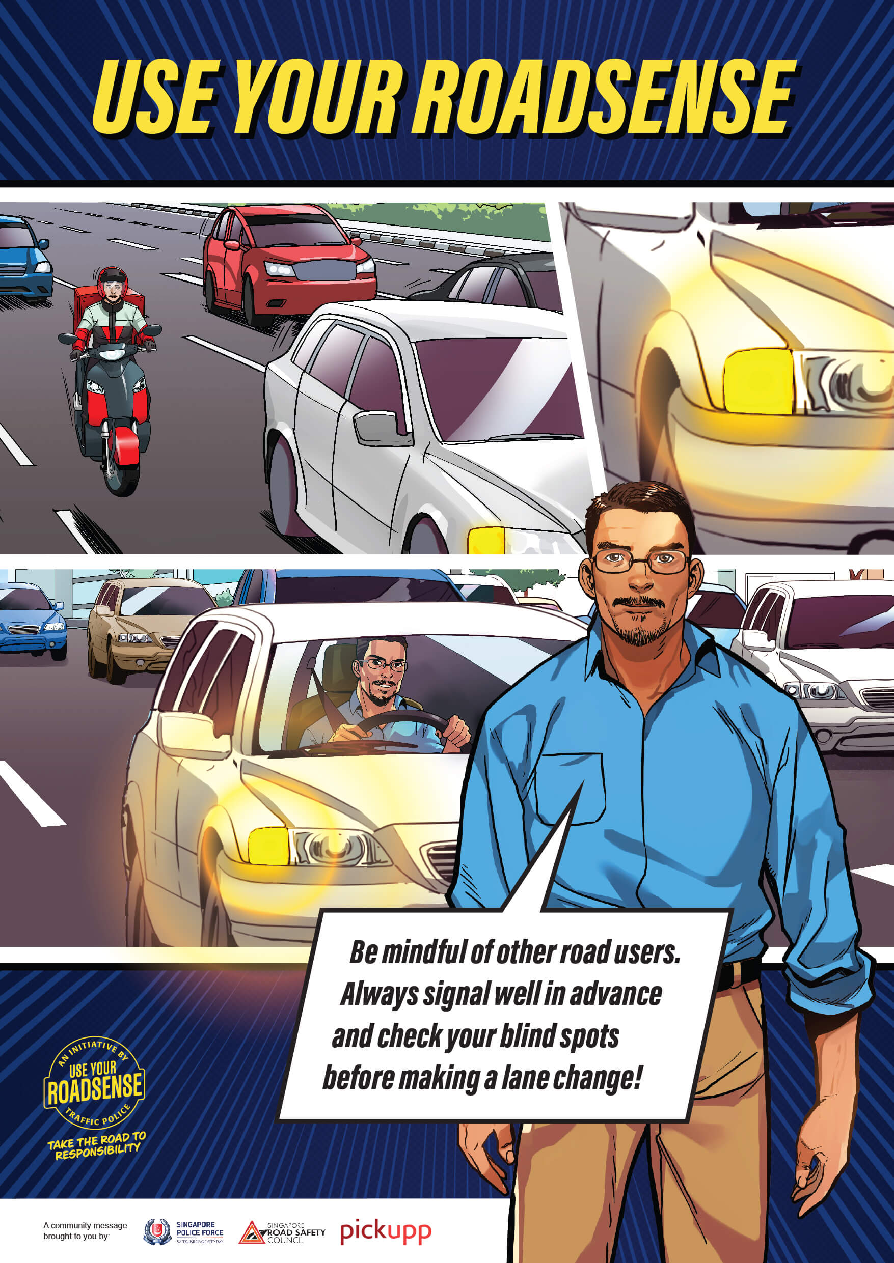 Pickupp x SPF Road Safety Tip Mindful of Road Users