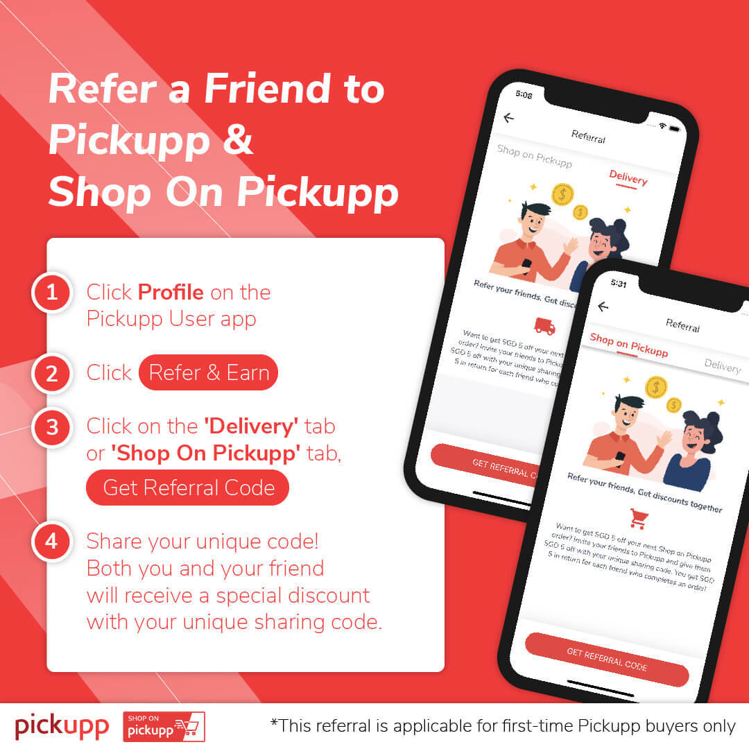 Refer a Friend to Pickupp and Shop On Pickupp
