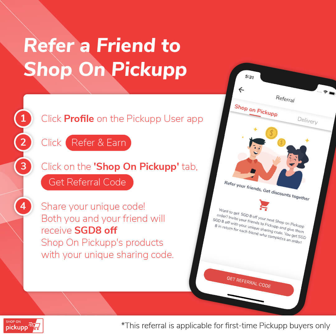 Refer a friend to Shop On Pickupp
