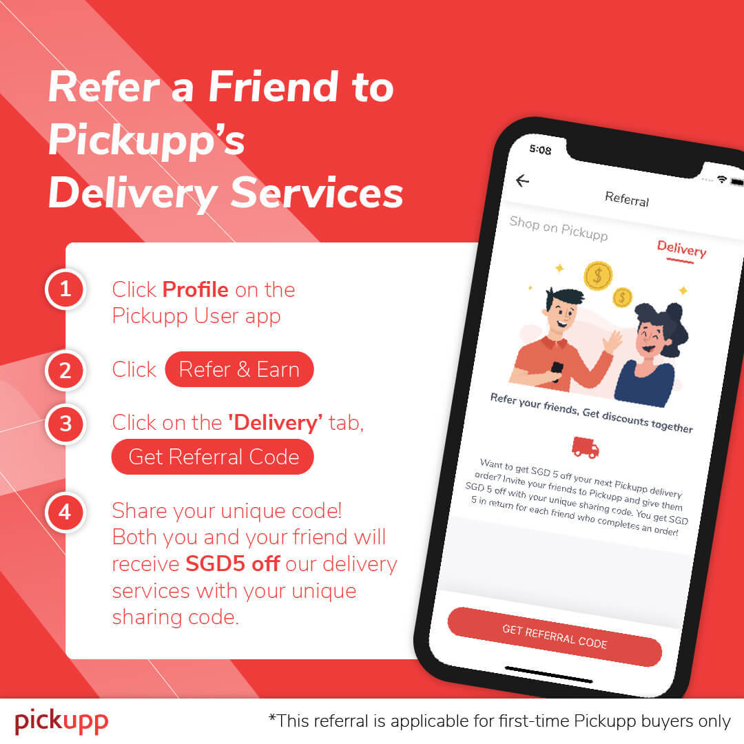 Refer a friend to Pickupp's Delivery Services