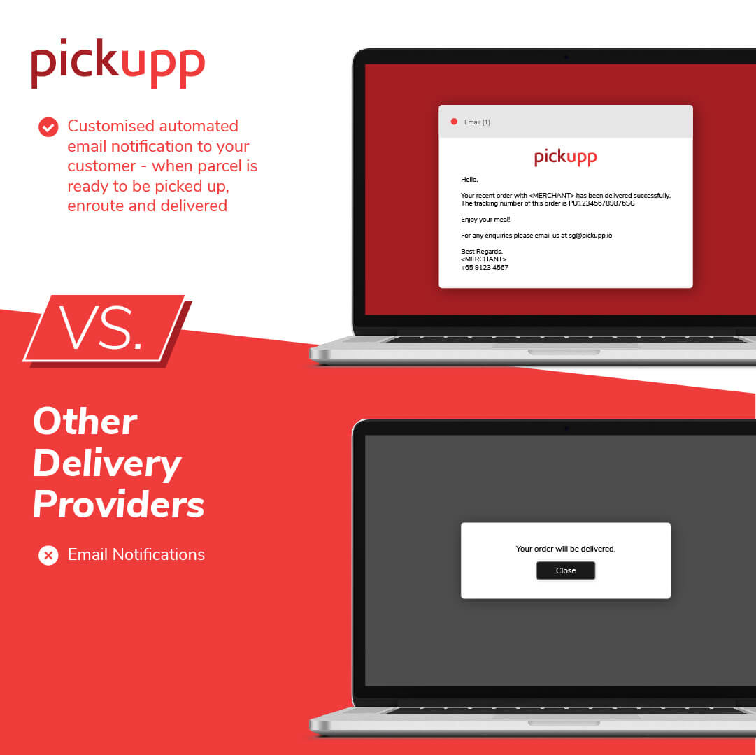 Automated Email Notification of Delivery