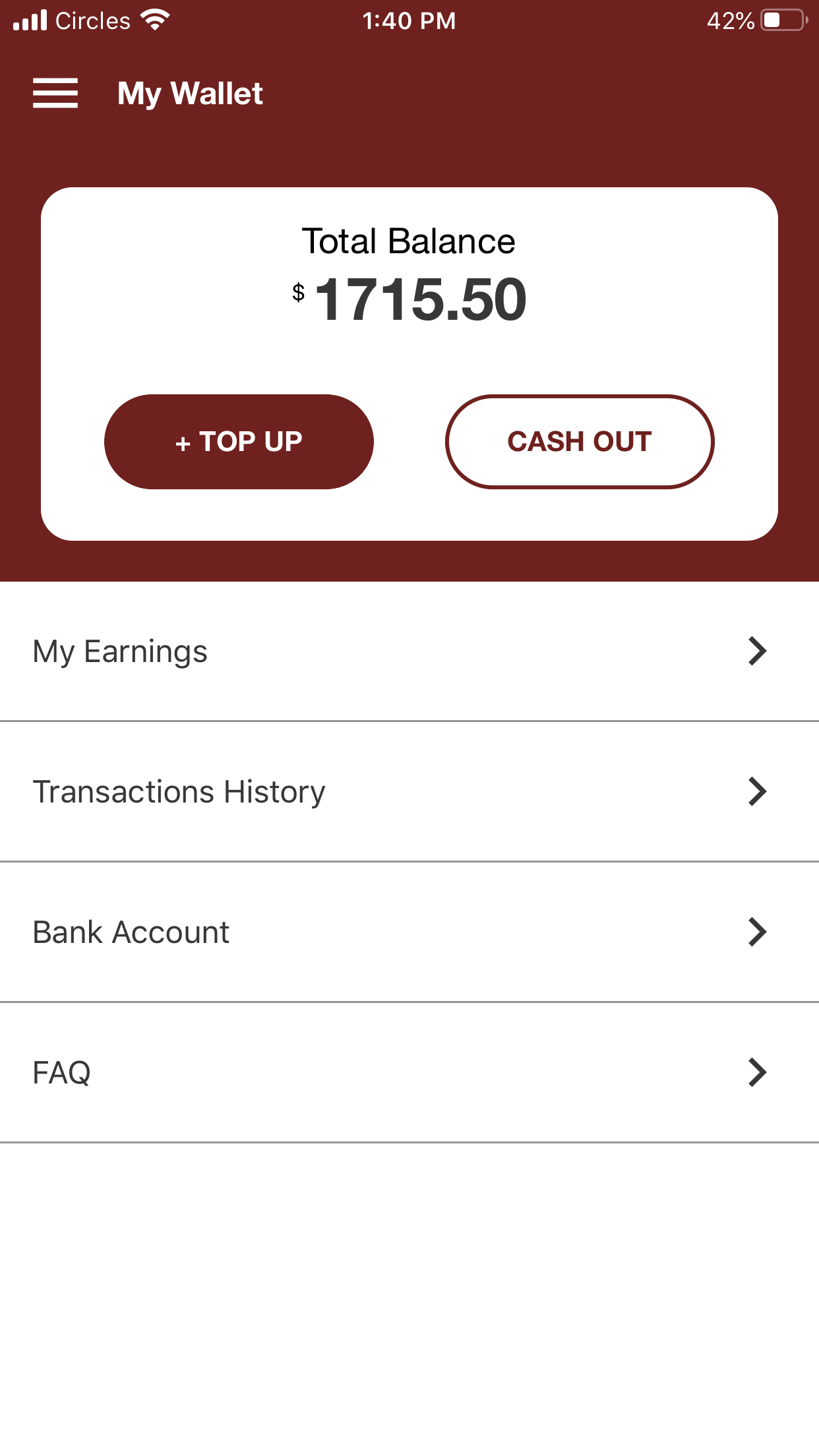 Delivery Agent Wallet Total Earnings